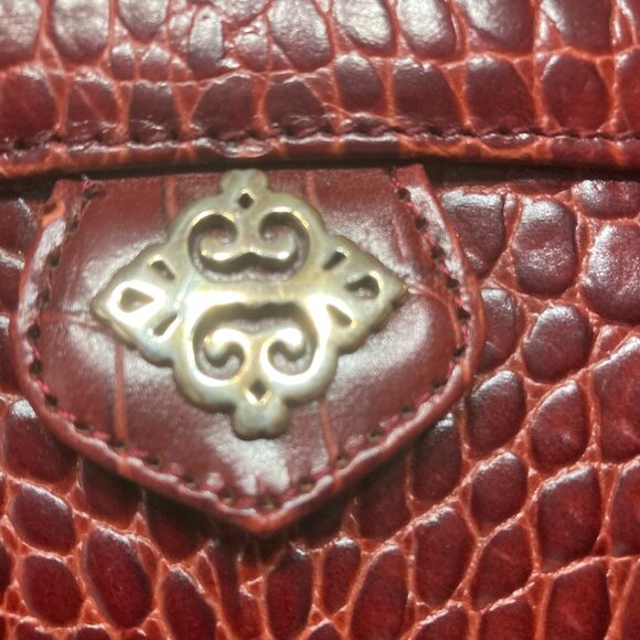 Final Price NWOT Brighton Cranberry Red Leather Satchel/Clutch Mini bag - Picture 8 of 9